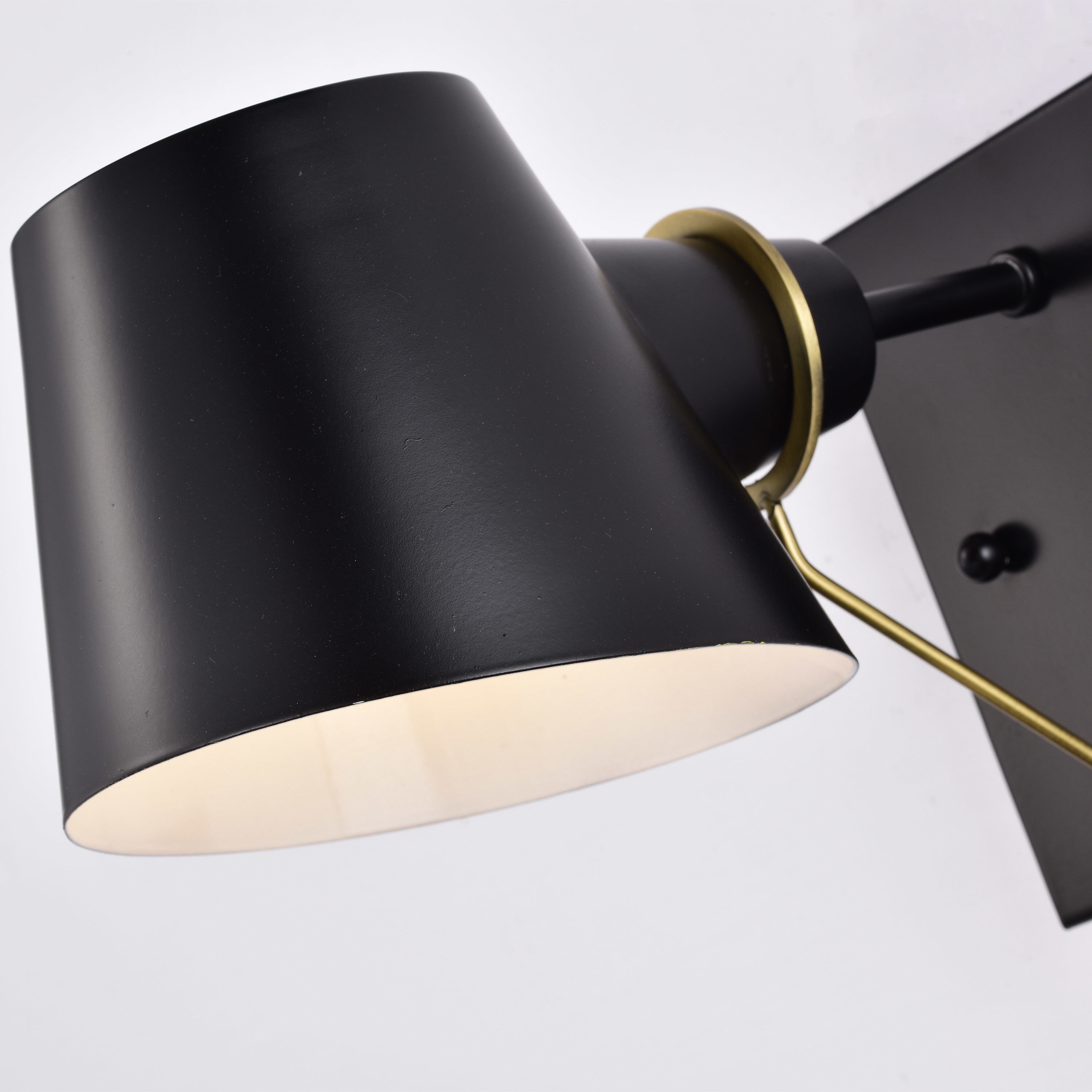 Baxter 1 Light 6 inch Black/Burnished Brass Bathroom Vanity Lights Wall Light