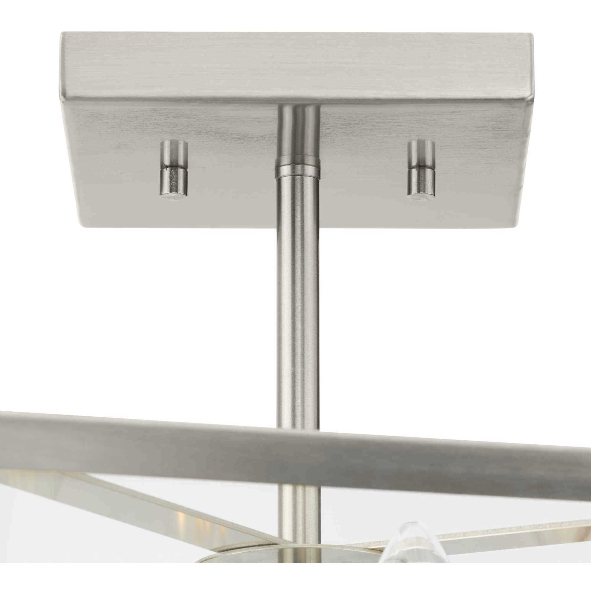 Hillcrest 4 Light 13 inch Brushed Nickel Semi-Flush Mount Ceiling Light
