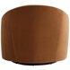 Delfino Cider and Blackened Iron Swivel Chair