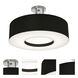Montclair 2 Light 19.25 inch Satin Nickel Semi-Flush Mount Ceiling Light in Black