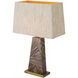 Gaultier 27.95 inch 5 watt Brown Straw Marquetry Table Lamp Portable Light