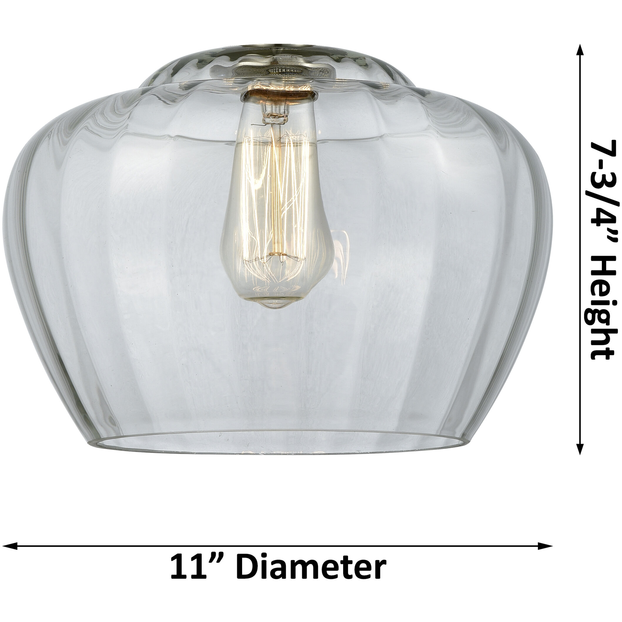 Ballston Large Fenton 1 Light 11 inch Antique Brass Mini Pendant Ceiling Light in Incandescent, Mercury Glass, Ballston