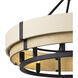 Blonde Moment 6 Light 28.5 inch Matte Black and Honey with Medium Oak Pendant Ceiling Light