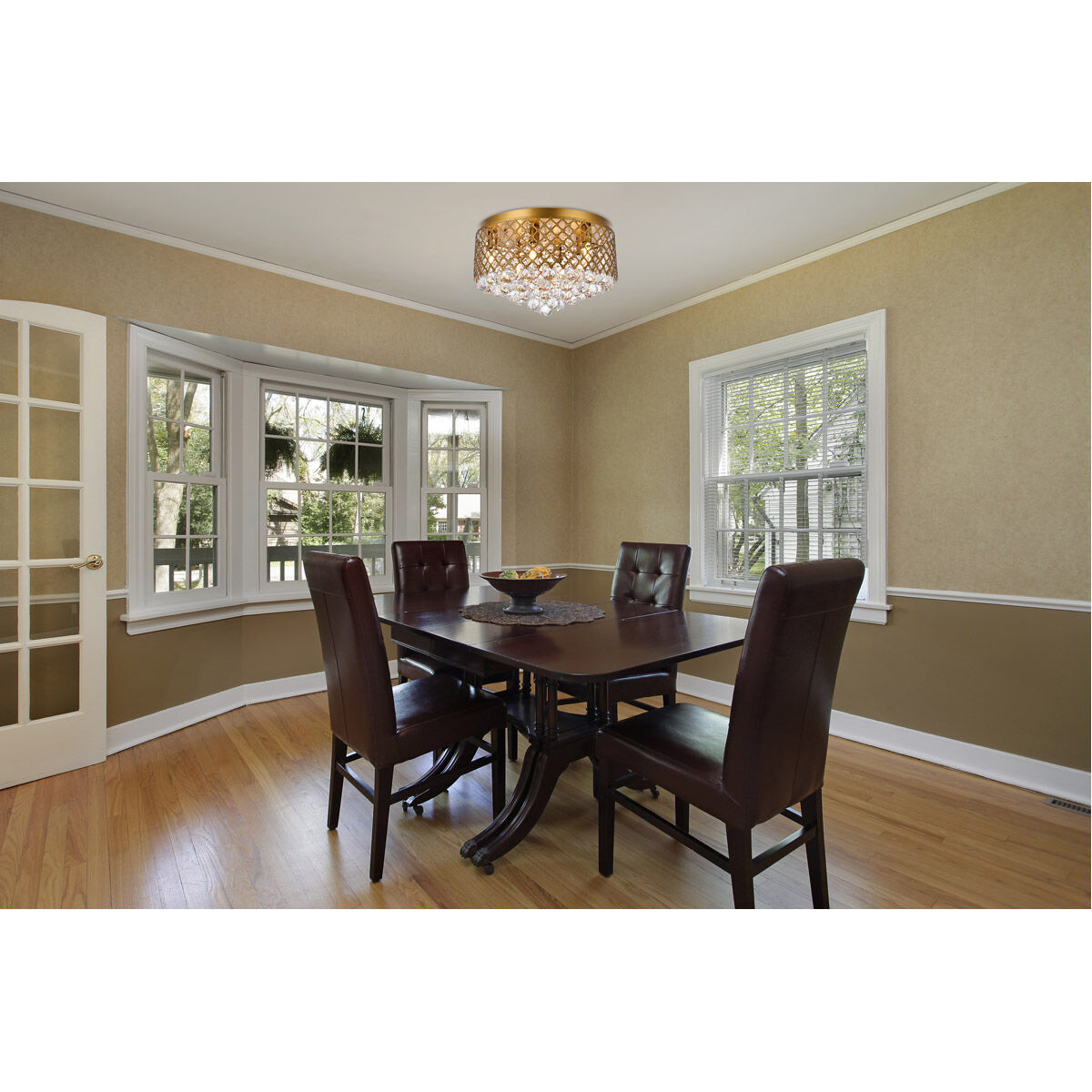 Tully 6 Light 17.7 inch Brass Flush Mount Ceiling Light