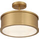 Wynn 2 Light 12 inch Legacy Brass Semi-Flush Mount Ceiling Light