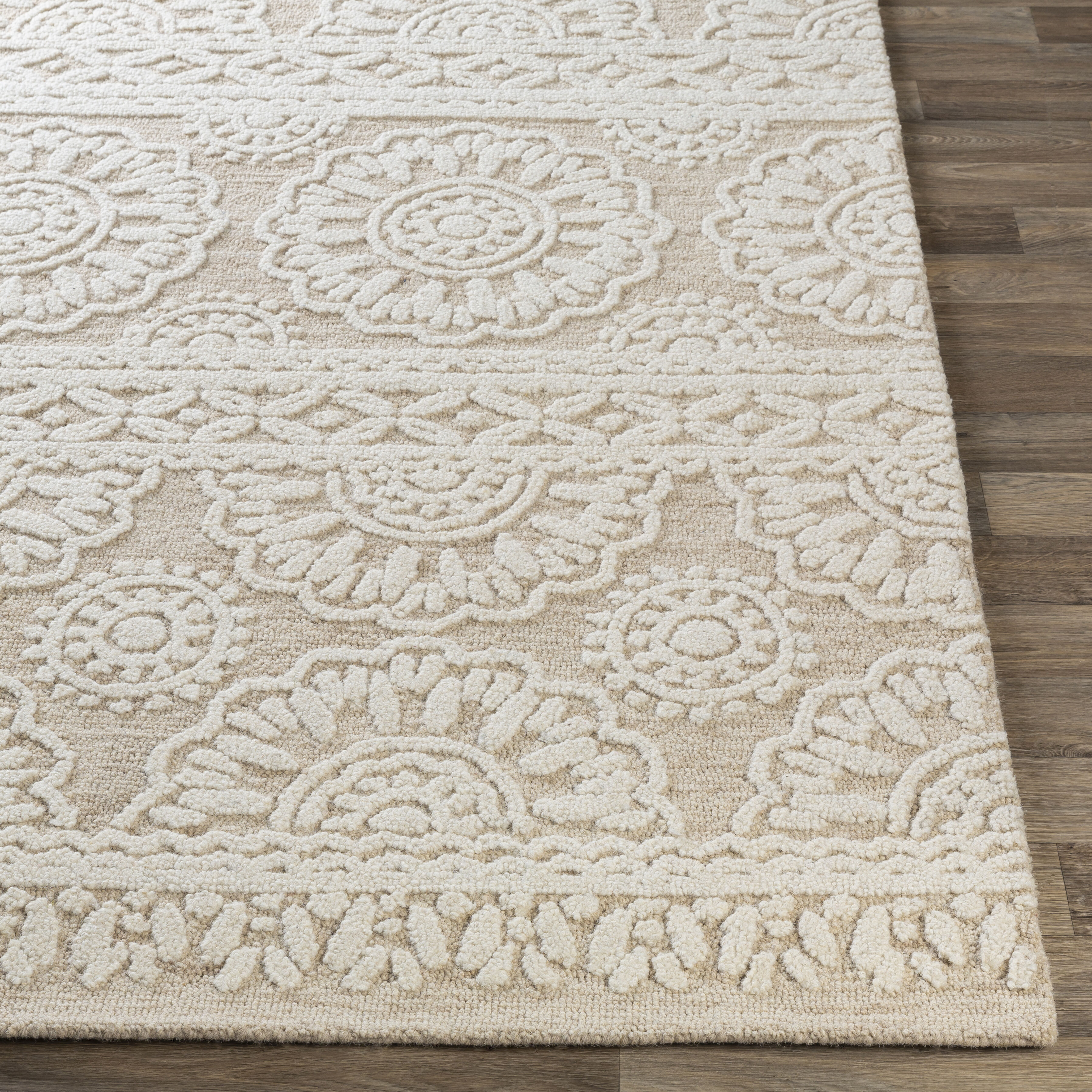 Izmir 90 X 60 inch Light Beige Rug in 5 x 8, Rectangle