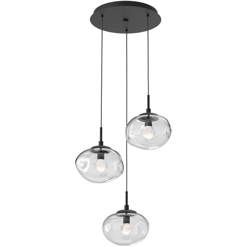 Nova LED LED Matte Black Chandelier Ceiling Light, Round Multi-Port