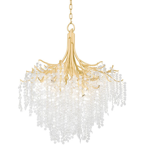 Genoa 9 Light 32.25 inch Gold Leaf Chandelier Ceiling Light