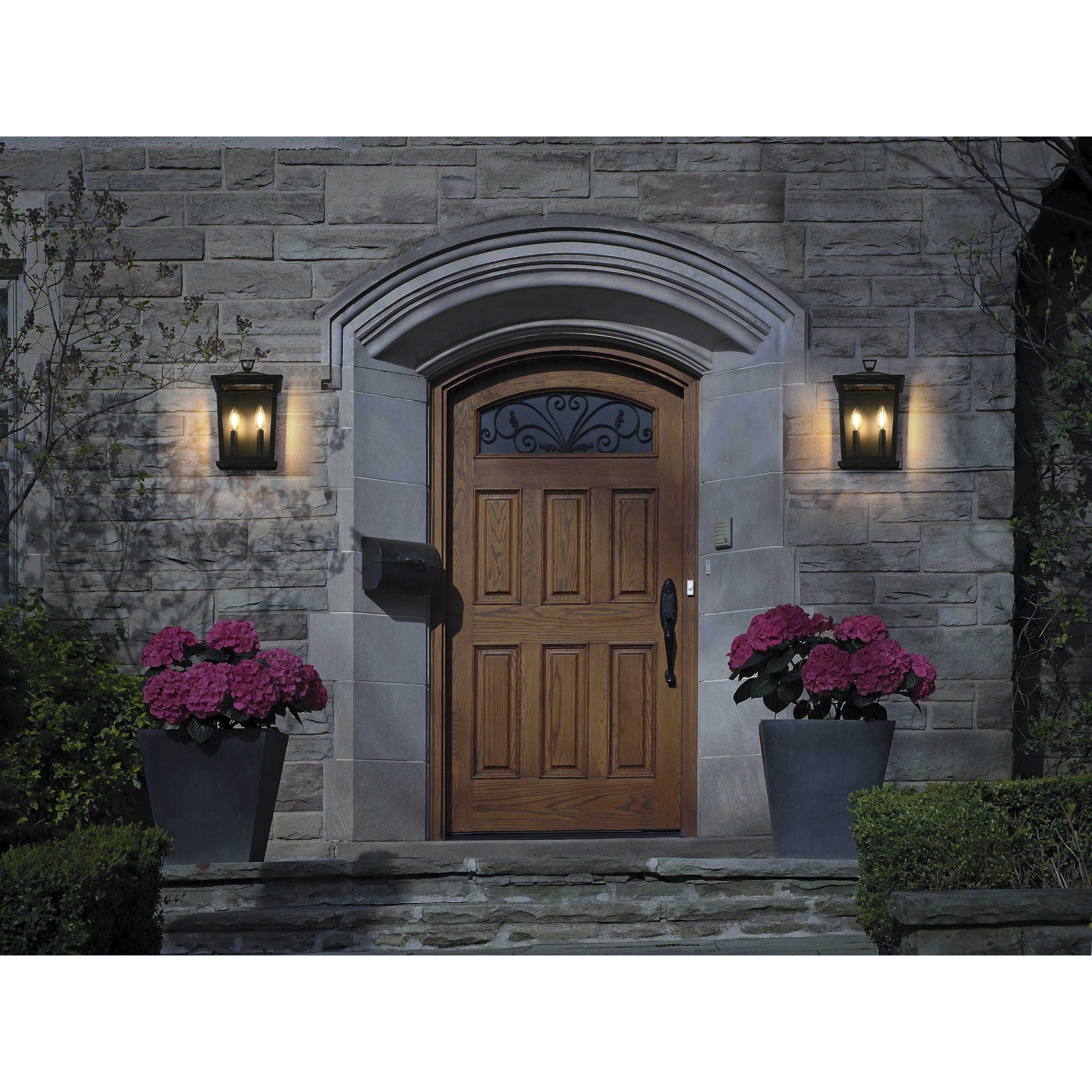 Richmond 2 Light 14 inch Black Outdoor Wall Sconce