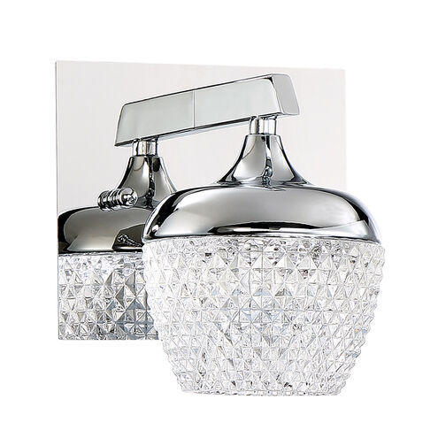Arika LED 6 inch Chrome Vanity Light Wall Light in 1