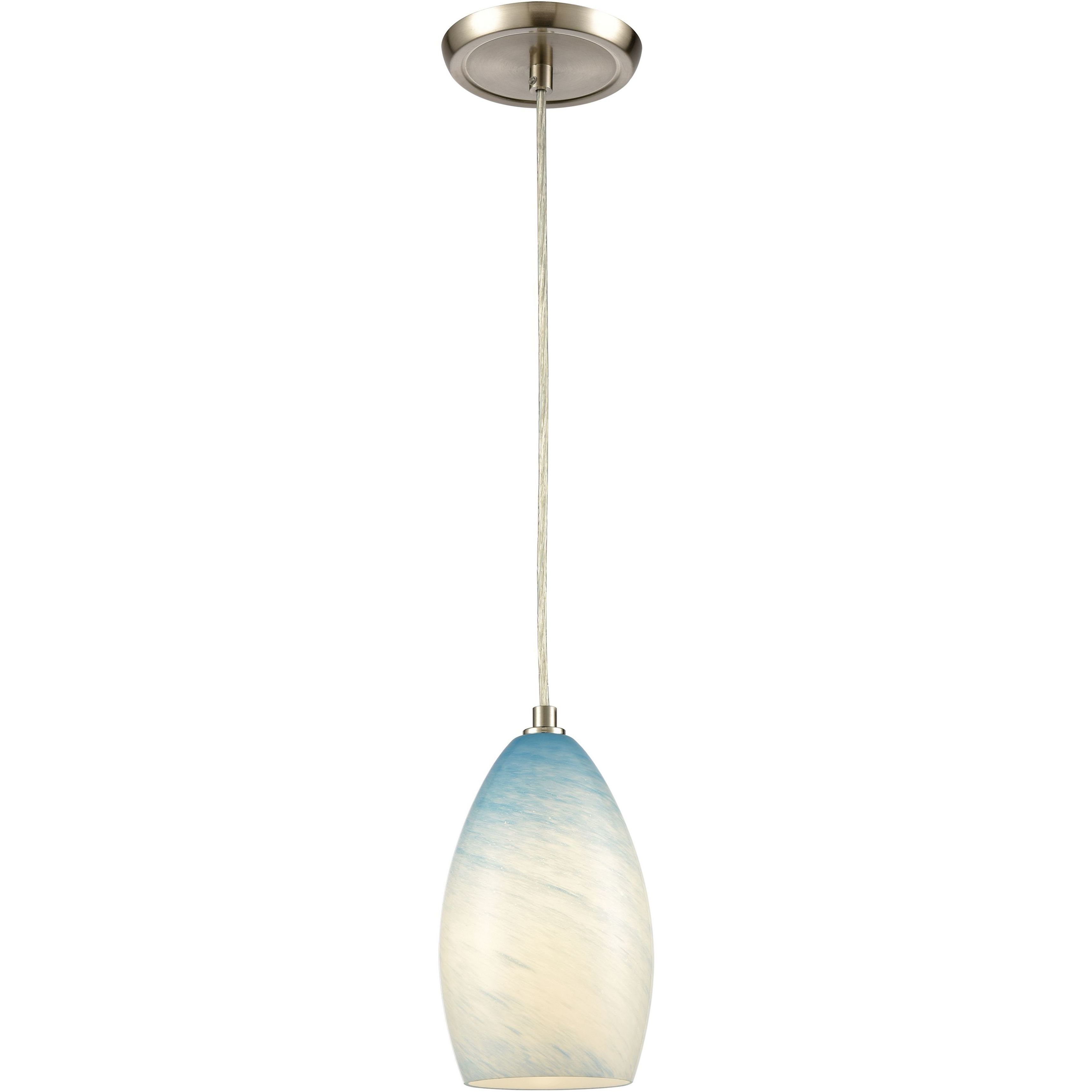 Planetario 1 Light 5 inch Satin Nickel Mini Pendant Ceiling Light