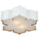 Grand Lotus 2 Light 19 inch Sugar White Flush Mount Ceiling Light