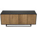 Ra 76 X 20 inch Hand Rubbed Black with Clear Coar Flat and Matte Black Sideboard