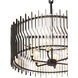 Park Row 6 Light 24 inch Matte Black and French Gold Pendant Ceiling Light, Smithsonian Collaboration