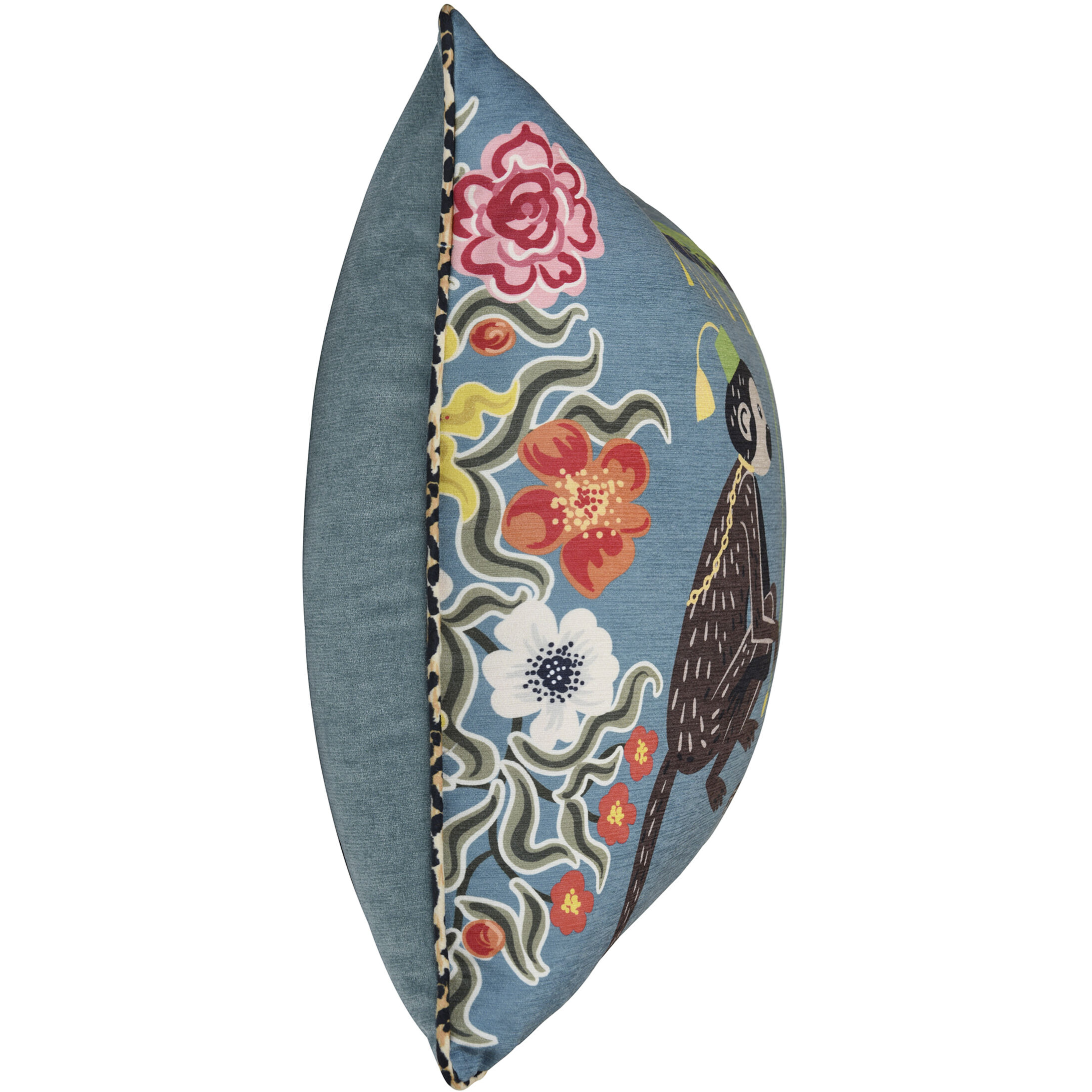 Maharaja Monkey 24 X 6 inch Blue Gray Pillow