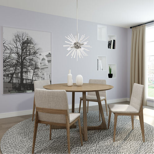 Utopia 6 Light 20 inch Polished Chrome Pendant Chandelier Ceiling Light