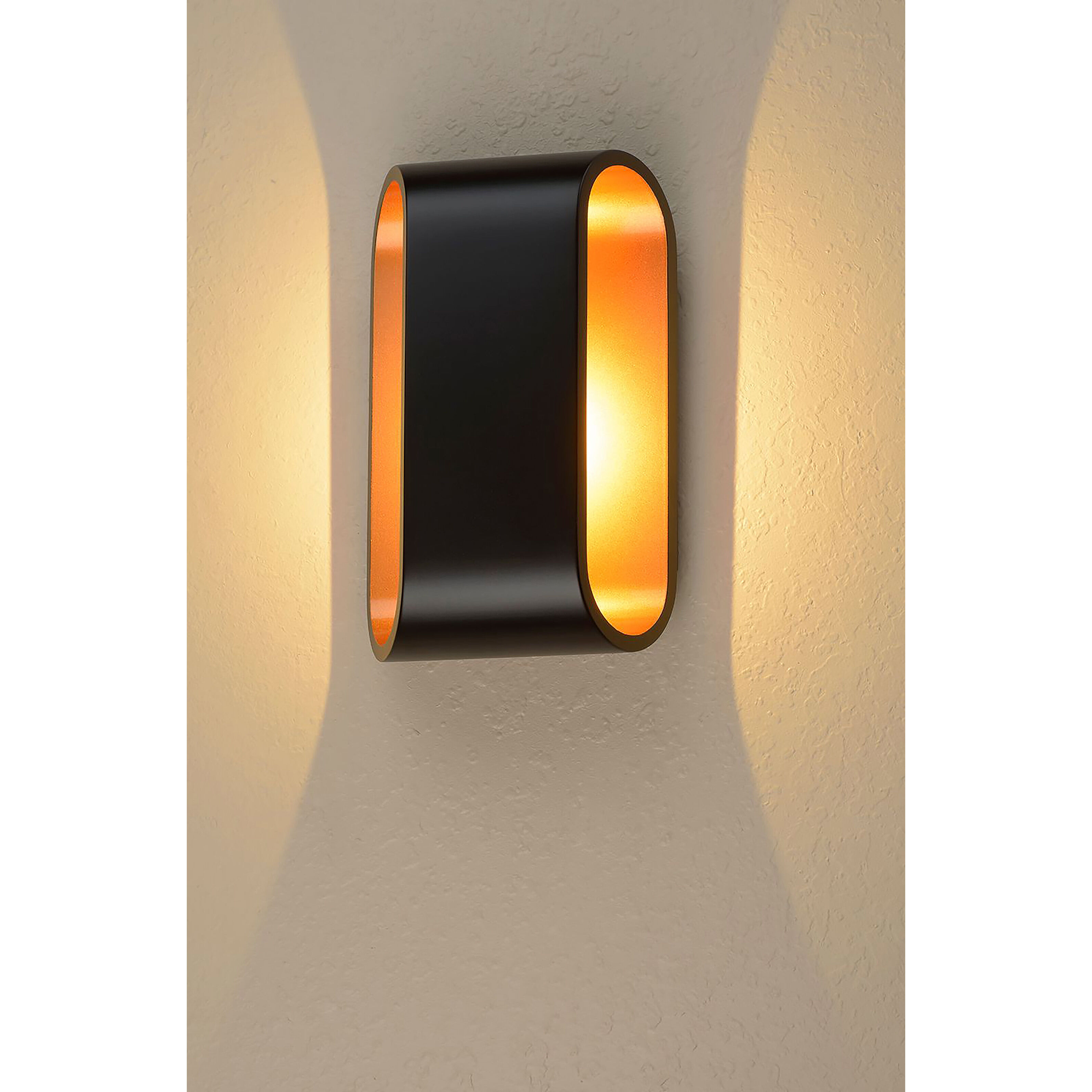 Eclipse LED Wall Sconce Wall Light in Black/Gold