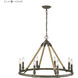 Big Sugar 8 Light 30 inch Gray with Natural Chandelier Ceiling Light