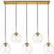 Baxter 5 Light 42 inch Brass Pendant Ceiling Light