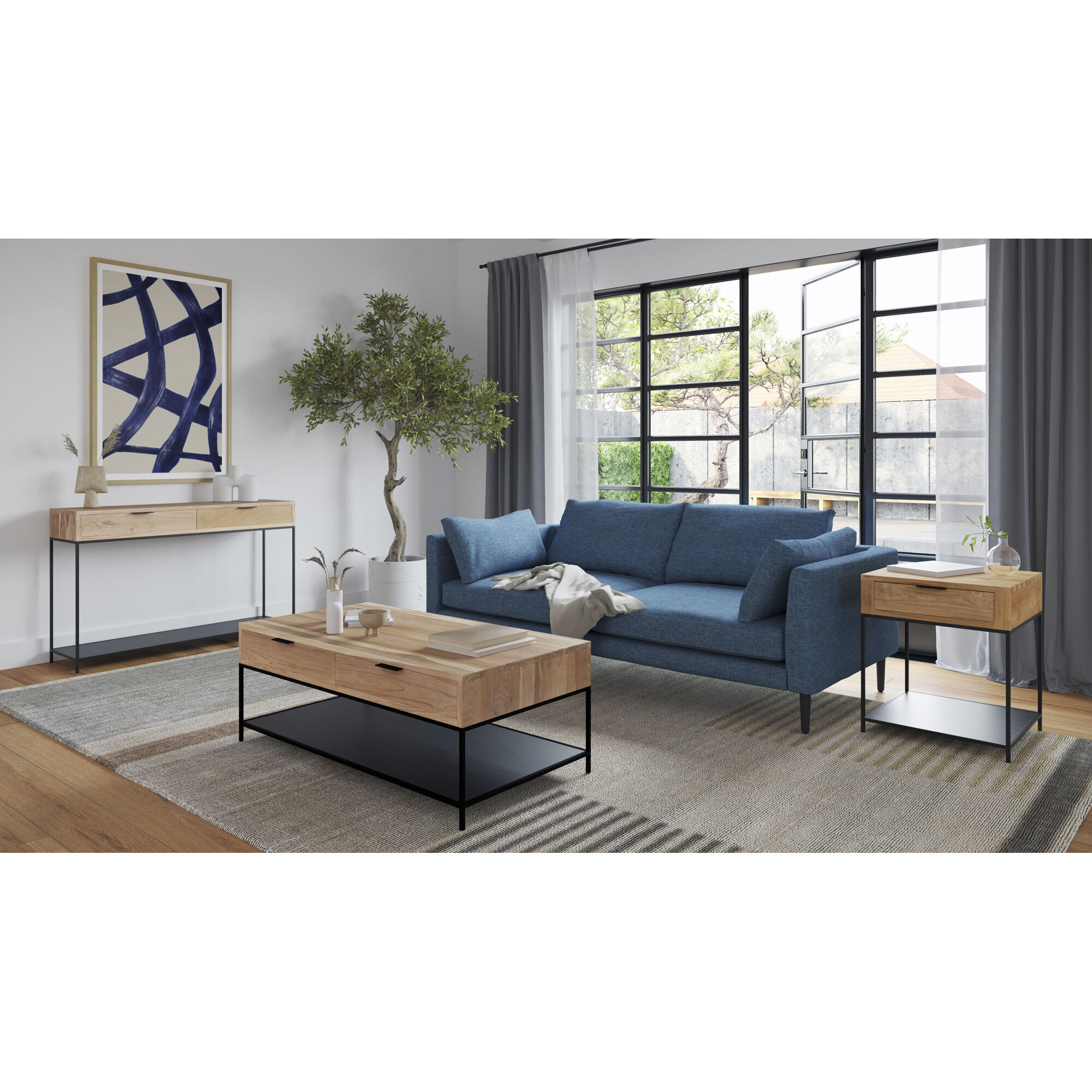 Joliet 48 X 14 inch Natural Console Table