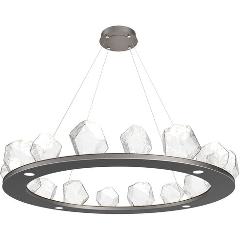 Gem LED 48.7 inch Graphite Chandelier Ceiling Light, Ring