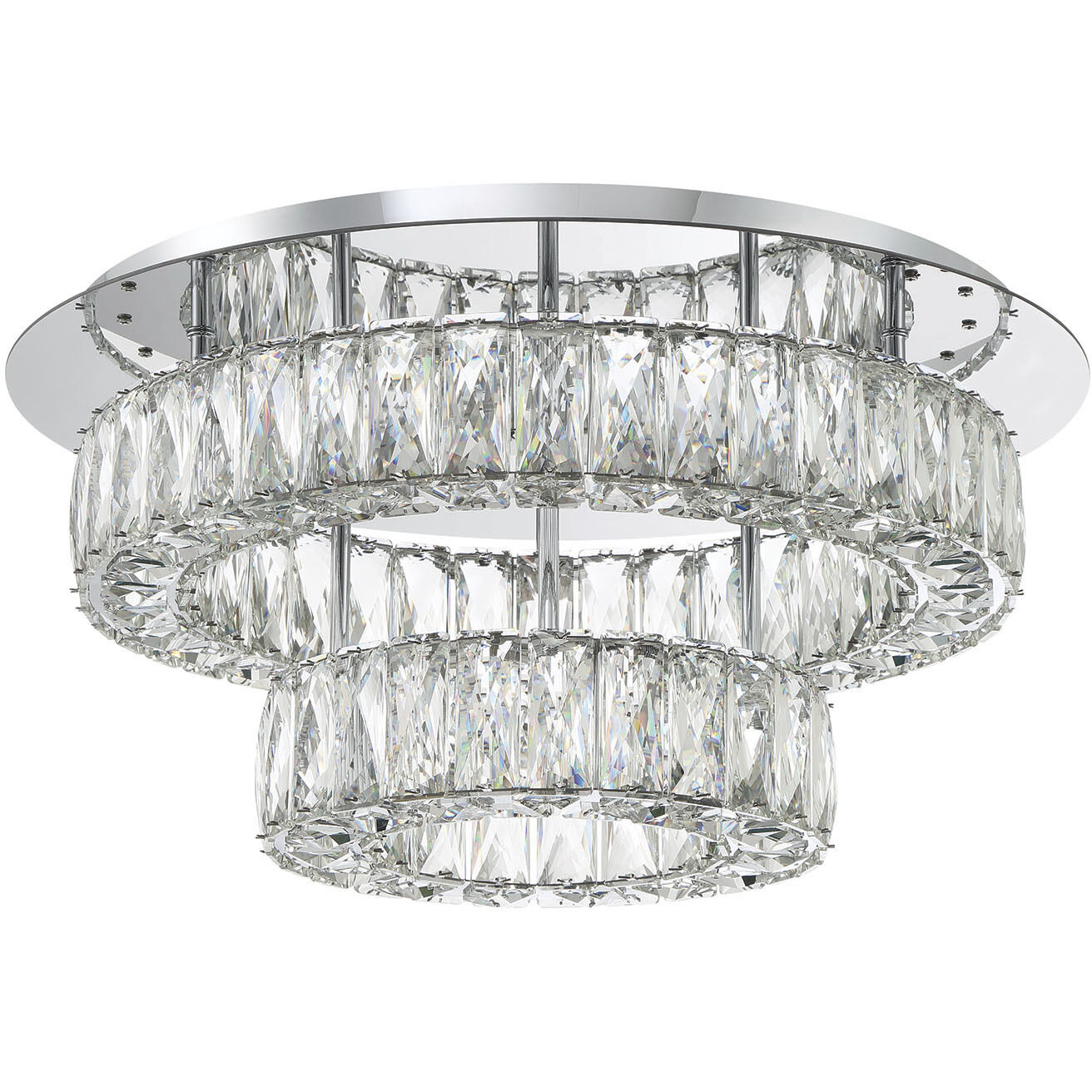 Dickinson 1 Light 20 inch Chrome Flush Ceiling Light