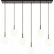 Richard June Sorelle 6 Light 48.35 inch Aged Iron Linear Chandelier Ceiling Light