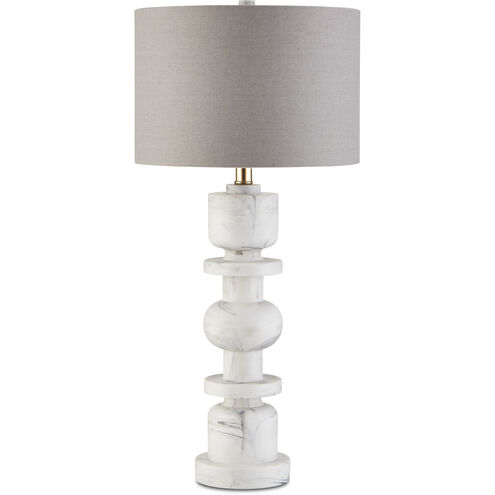 Sasha 28 inch 150.00 watt White/Gray Table Lamp Portable Light