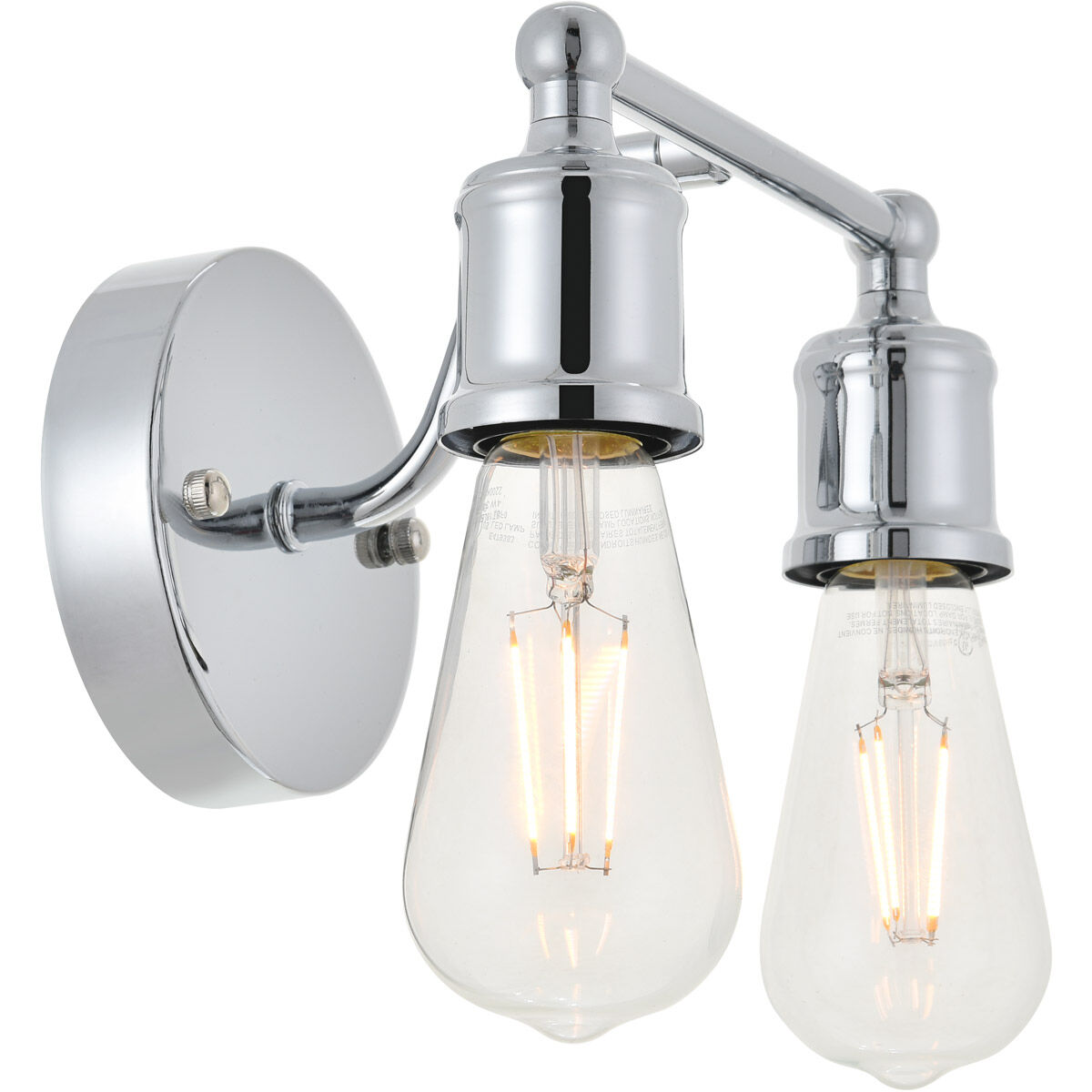 Serif 2 Light 9 inch Chrome Wall Sconce Wall Light