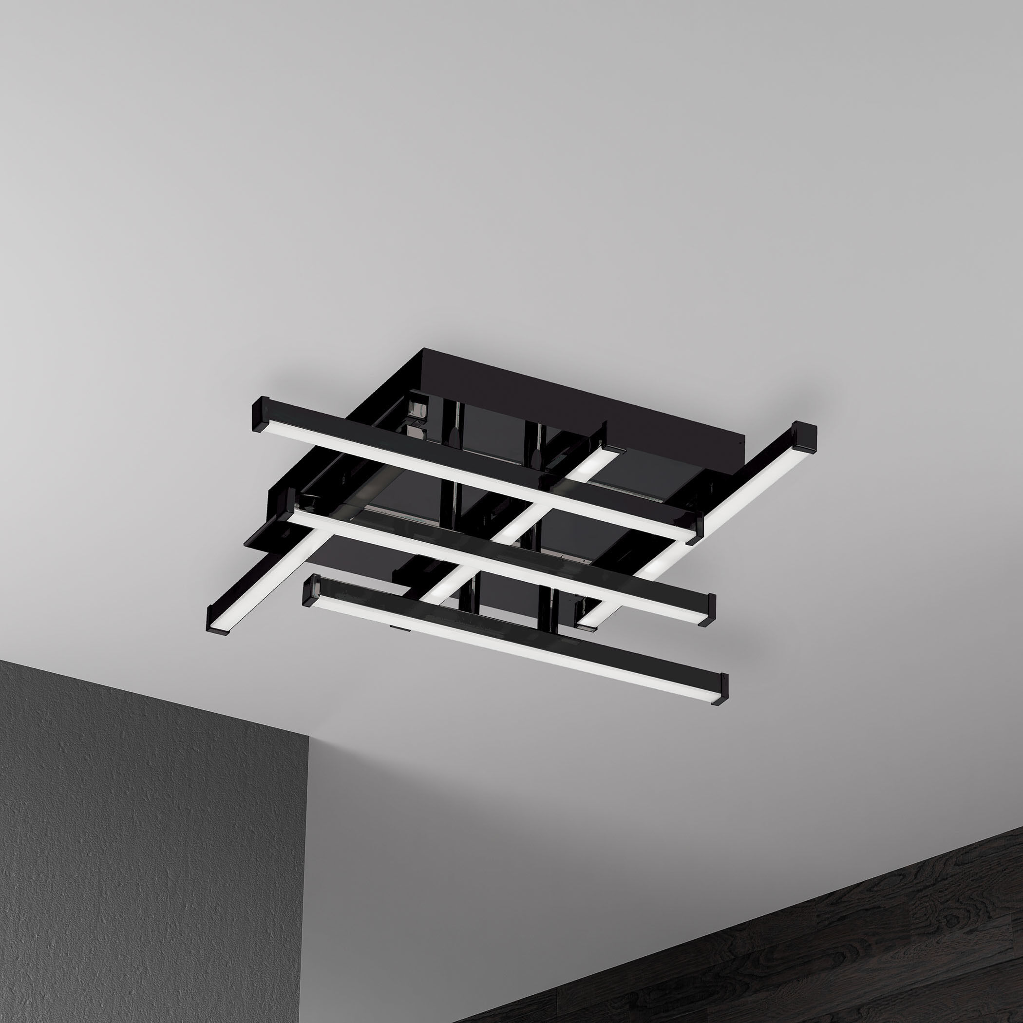 Summit LED 14.75 inch Matte Black Flush Mount Ceiling Light