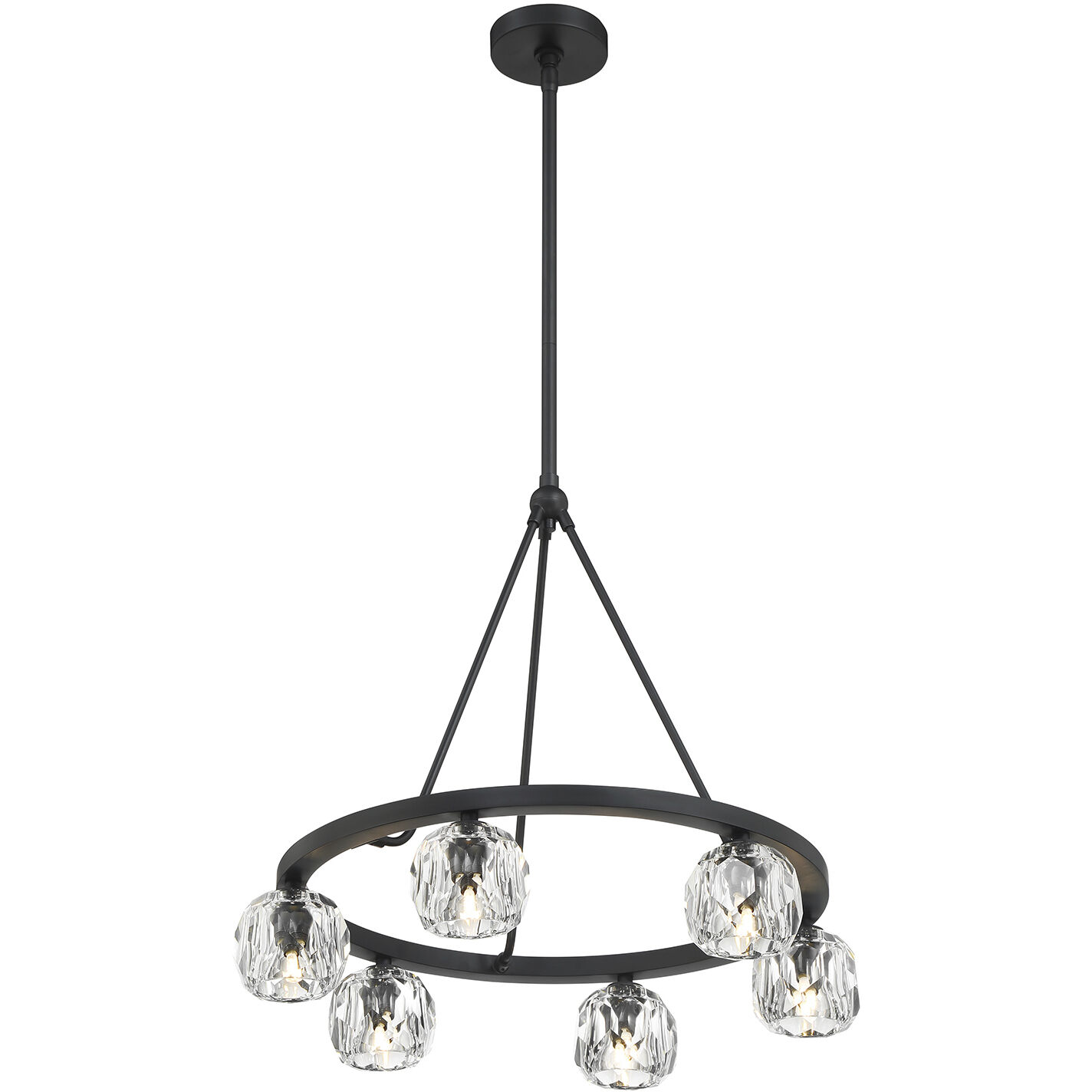 Aragon 6 Light 24 inch Matte Black Chandelier Ceiling Light