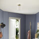 Blossom 1 Light 7 inch Antique Brass Semi-Flush Ceiling Light, Petite