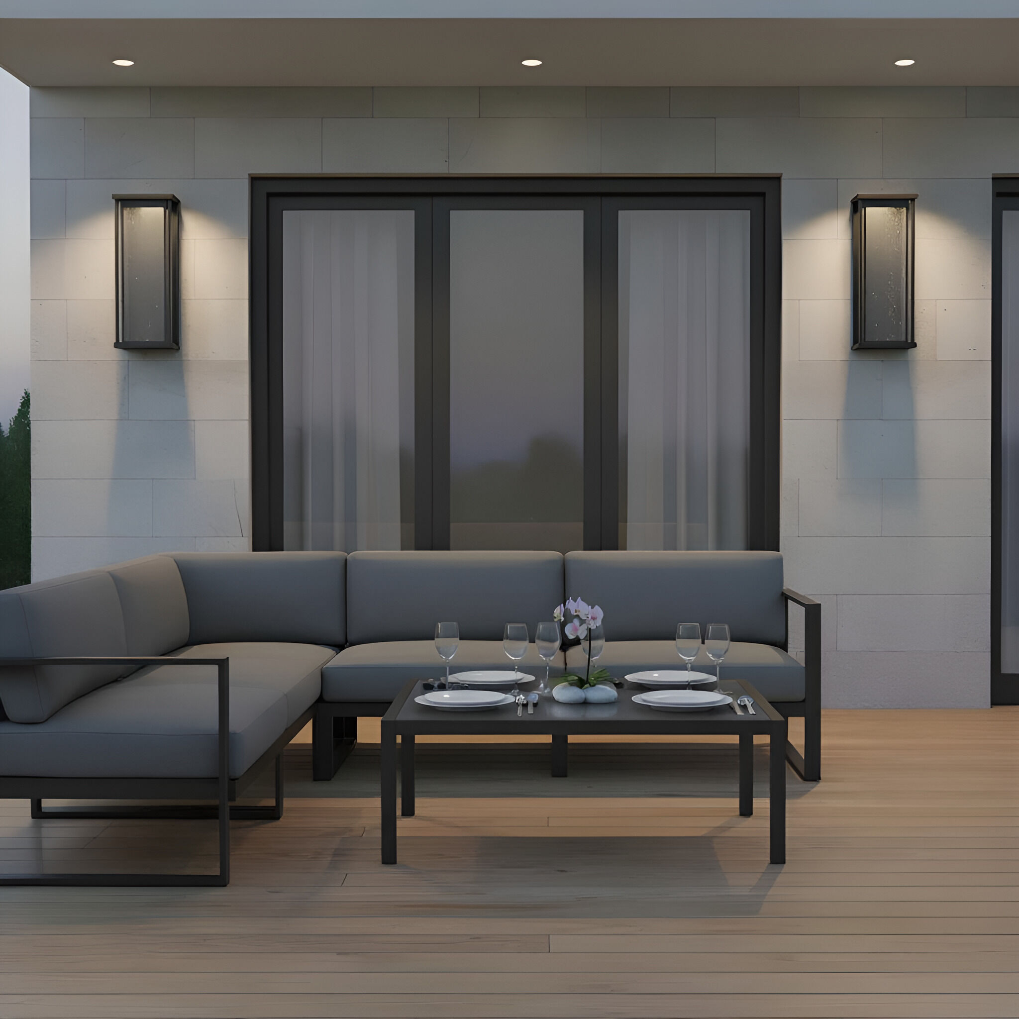 Faywood LED 26 inch Textured Black Outdoor Wall Lantern, Extra Large