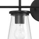 Connell 4 Light 30.5 inch Flat Black Vanity Light Wall Light