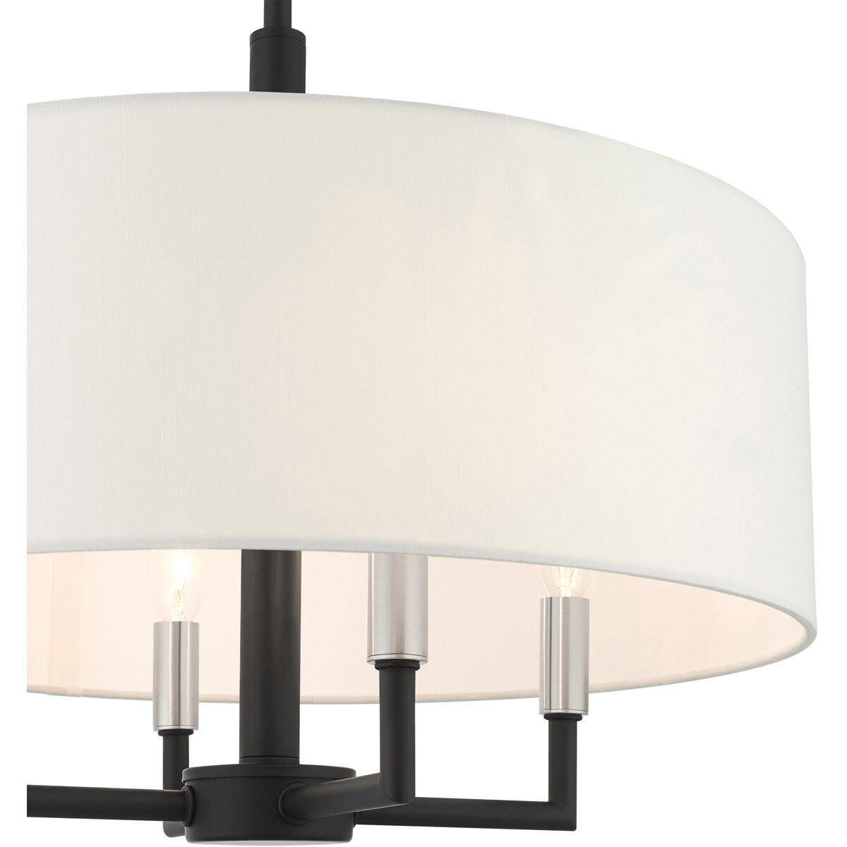 Meridian 4 Light 18 inch Black Pendant Chandelier Ceiling Light