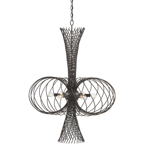 Akio 6 Light 29.75 inch Bronze Gold Chandelier Ceiling Light