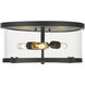 Callista 3 Light 16.5 inch Matte Black Flush Mount Ceiling Light