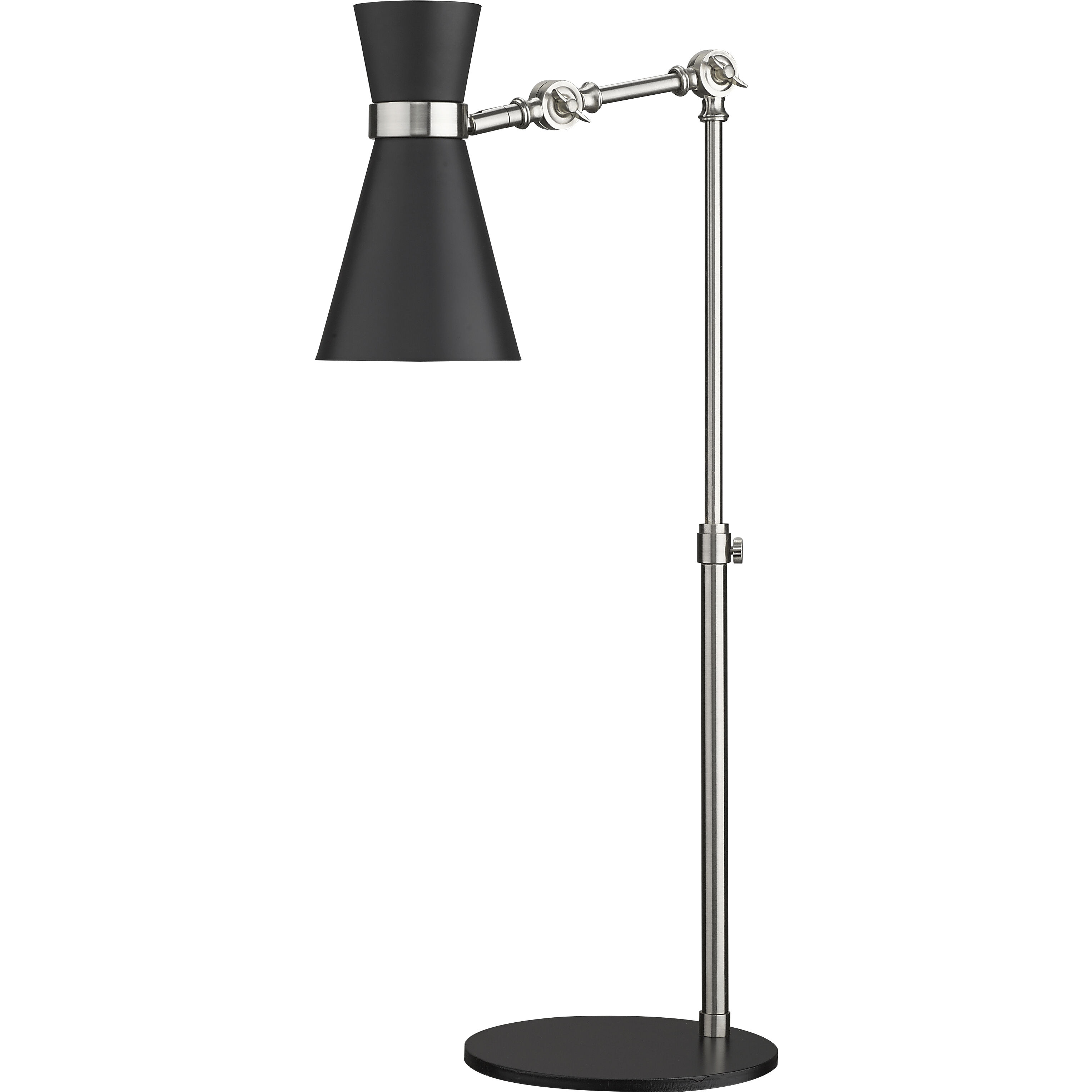 Soriano 25.25 inch 60.00 watt Matte Black and Brushed Nickel Table Lamp Portable Light