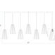 Farrell 7 Light 54 inch Brushed Nickel Linear Chandelier Ceiling Light