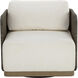 Ravenna Stinson Cream Outdoor Swivel Armchair, Swivel
