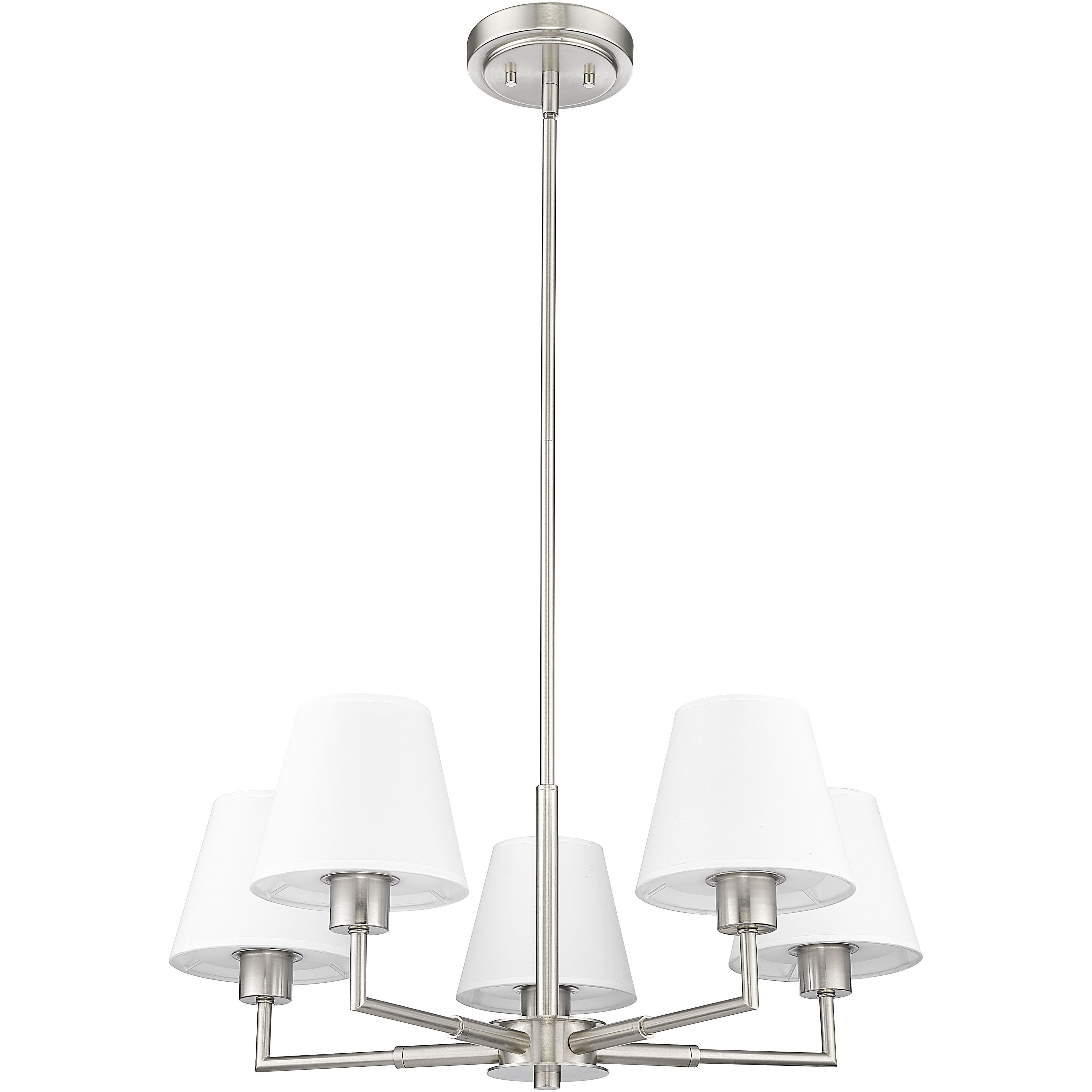 Leila 5 Light 26 inch Brushed Nickel Chandelier Ceiling Light