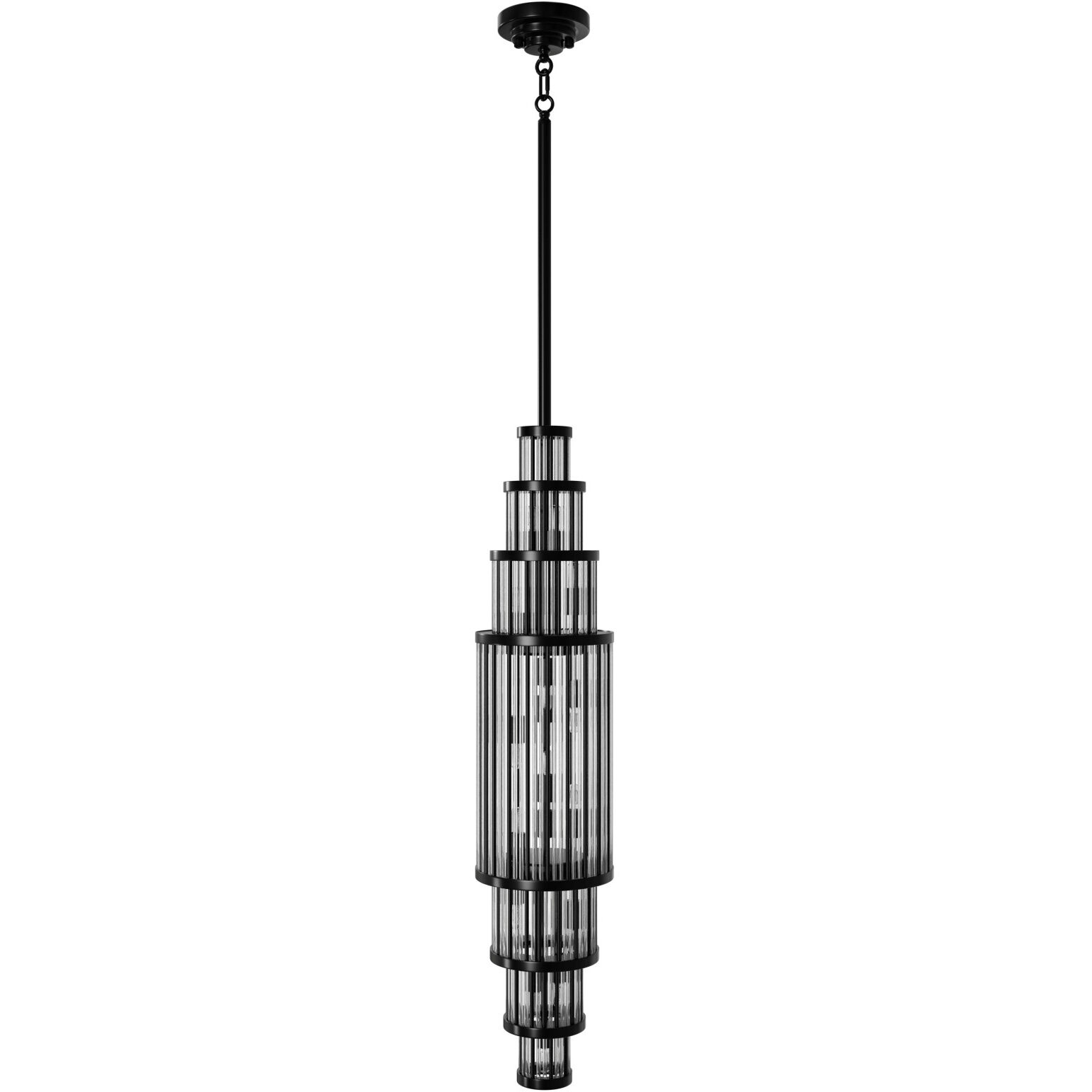 Waldorf LED 8 inch Polished Gunmetal Pendant Ceiling Light