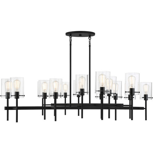 Vista 16 Light 60 inch Matte Black Chandelier Ceiling Light