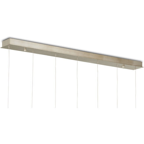 Escenia 7 Light 57 inch Frosted and Silver Multi-Drop Pendant Ceiling Light