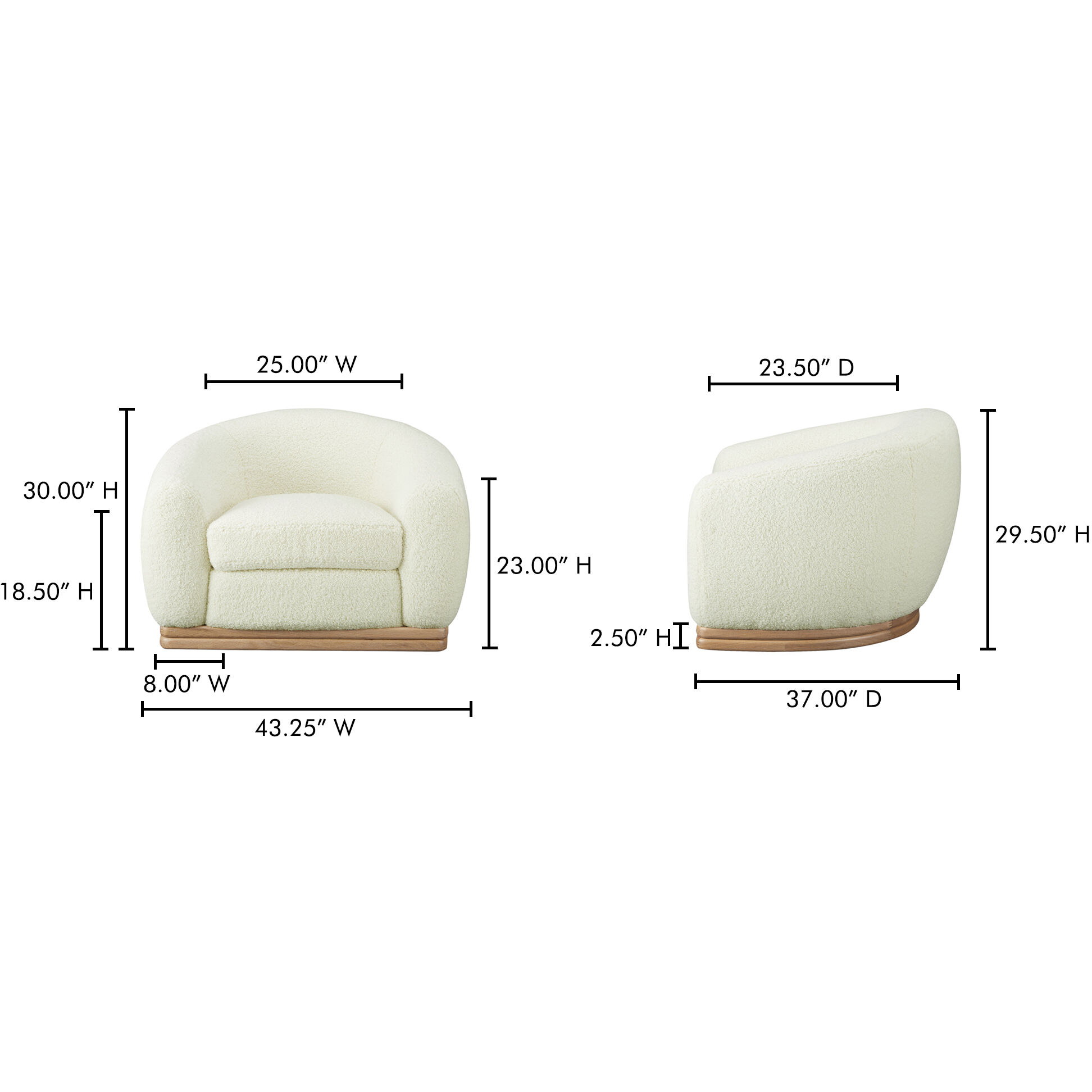 Marlowe White Lounge Chair