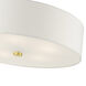 Meridian 5 Light 22 inch Satin Brass Semi Flush Ceiling Light 