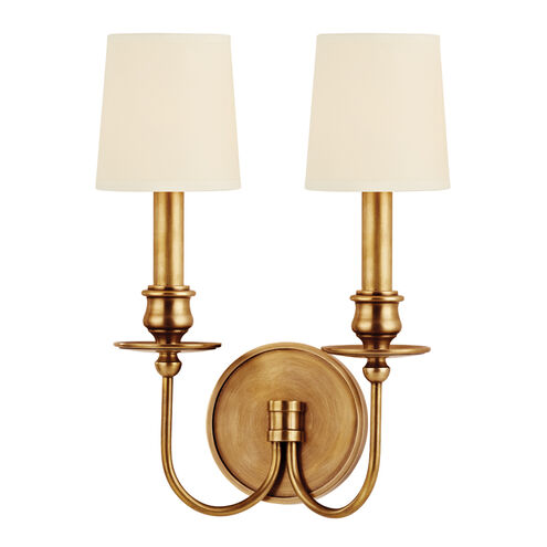 Cohasset 2 Light 10.25 inch Aged Brass Wall Sconce Wall Light