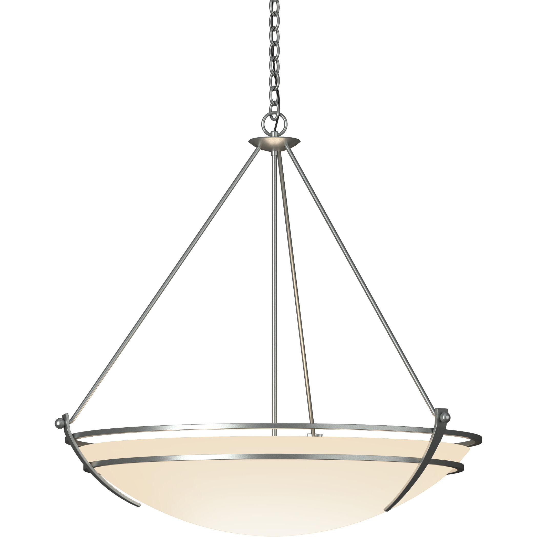 Presidio Tryne 3 Light 35.1 inch Vintage Platinum Large Scale Pendant Ceiling Light in Opal, Large Scale