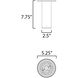 Calibro LED 7.75 inch Black Outdoor Wall Mount