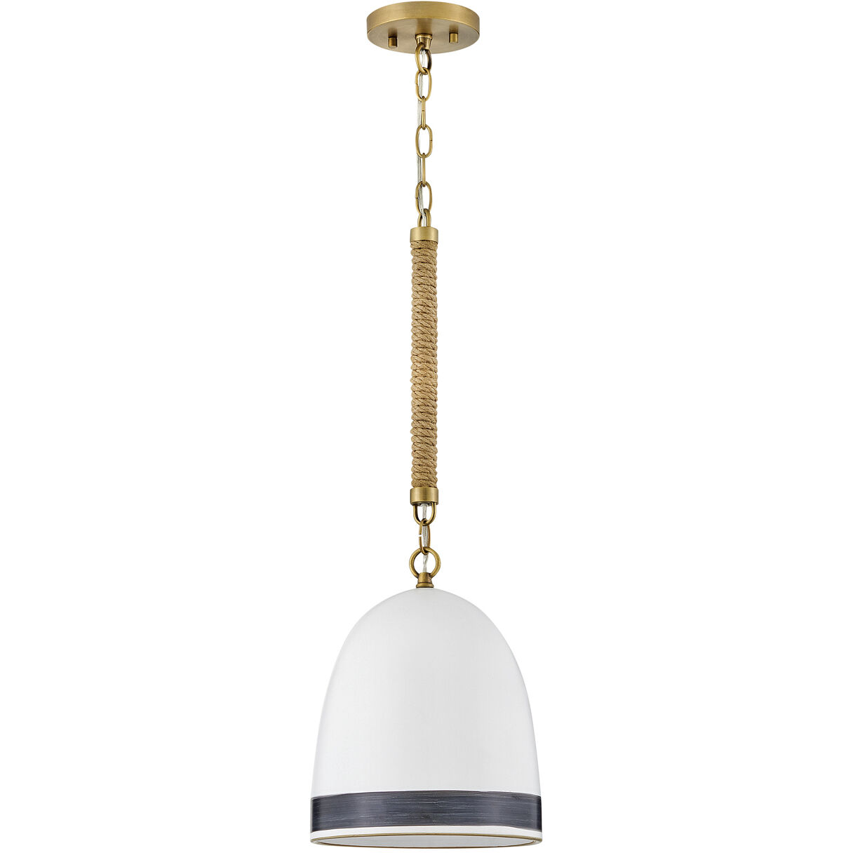 Nash 1 Light 10 inch Heritage Brass with Black accents Pendant Ceiling Light